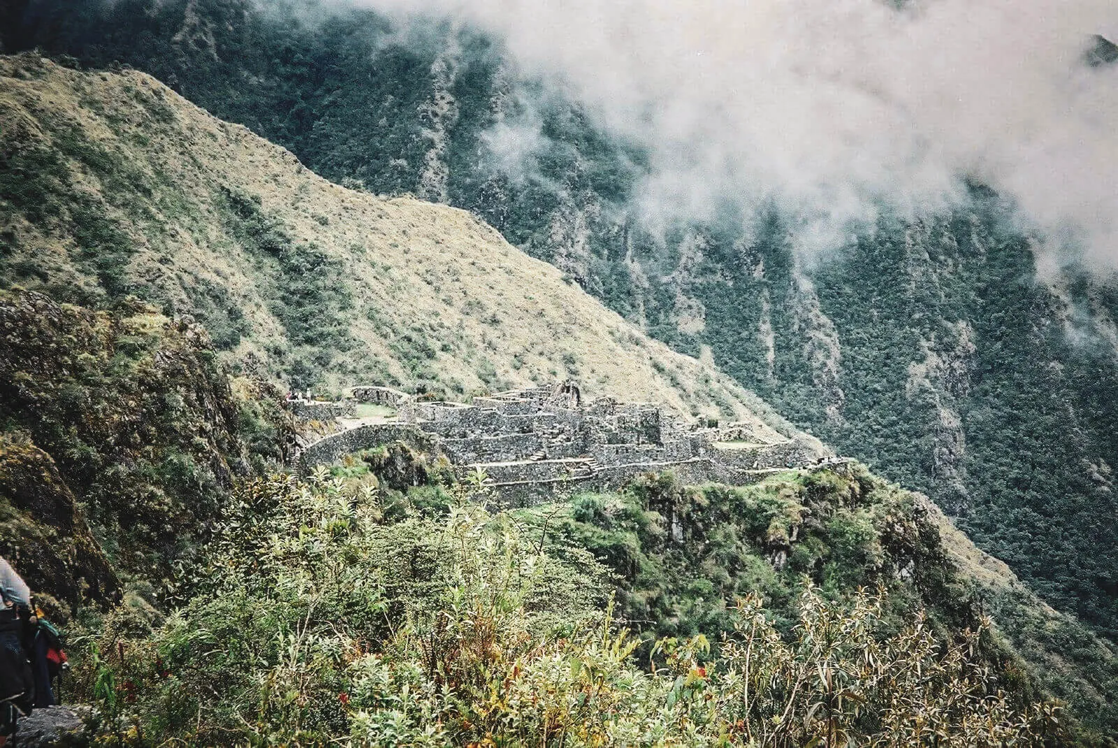 Phuyupatamarka archaeological structures on the Inca Trail