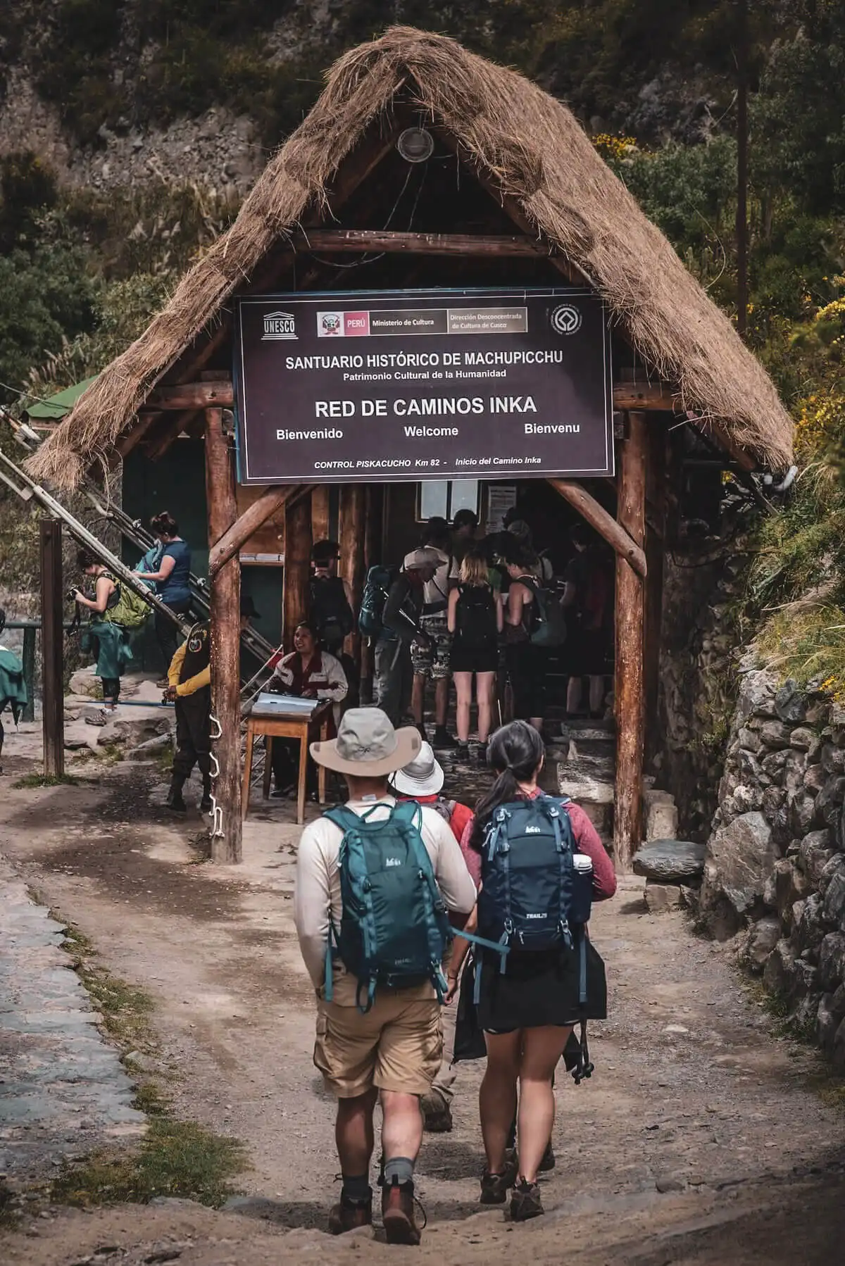 Inca Trail access control point in the Andes