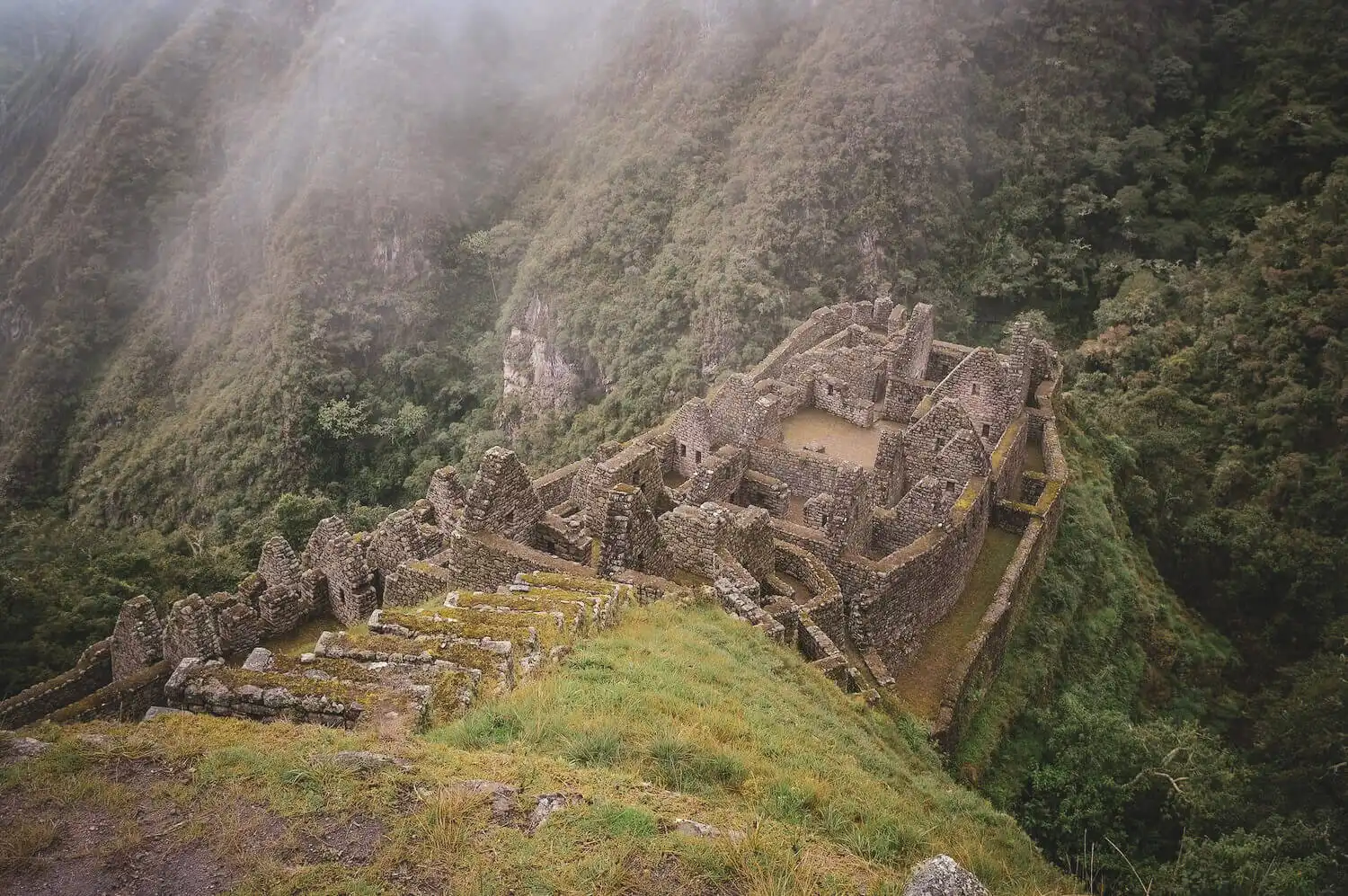 Wiñay Wayna terraces on the Short Inca Trail to Machu Picchu